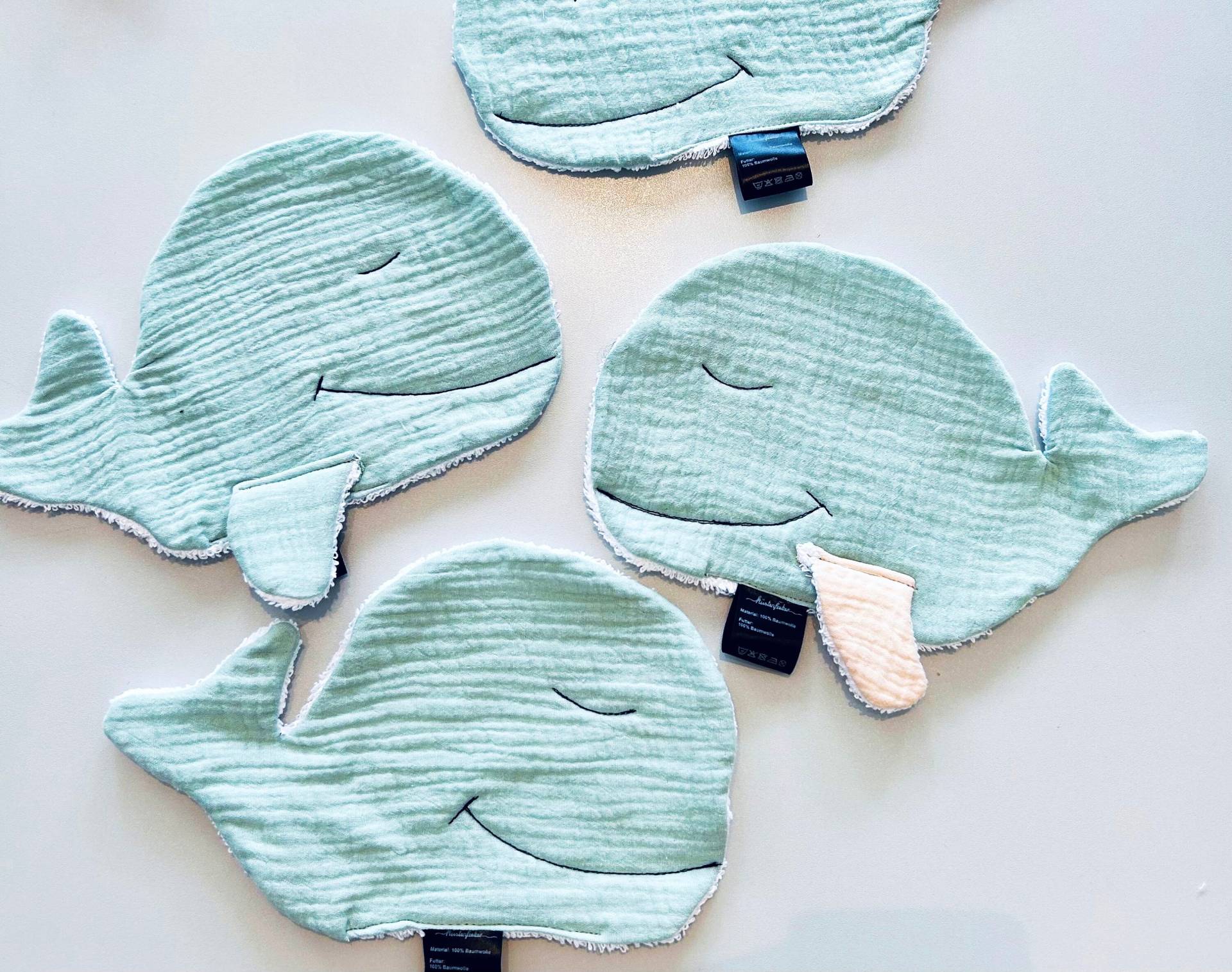 Zauberhafte Musselin Waschlappen Für Babys Und Kinder in Verschiedenen Farben - Das Perfekte Geschenk Zur Geburt von KuestenfieberDesign