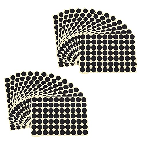 Kufughty 2X 19mm Circles Round Code Stickers Selbstklebende Klebeetiketten Schwarz von Kufughty