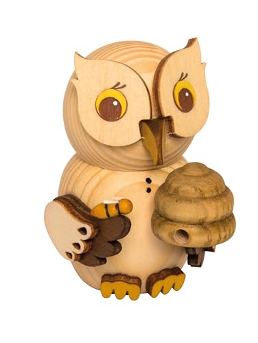 Kuhnert - Dekoration/Holzfigur - Mini Eule Imker - ca. 7cm - Made in Germany von Kuhnert