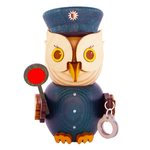 Kuhnert Holzfigur Mini-Eule Polizist von Kuhnert