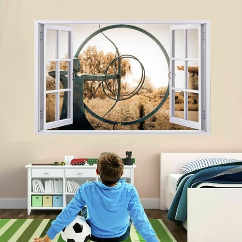 3D Durchbruch Wandtattoo Mädchen Kinderzimmer Bogenschütze Wandaufkleber Dekorative Abnehmbare Wandsticker Vinyl für Junge Teenager Zimmer Wohnzimmer Schlafzimmer Wandbilder Deko 75x50cm von Kuletkear