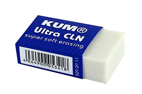 KUM 509.09.11 - Synthetik Radiergummi Ultra CLN SW, klein, weiß, 1 Stück von Kum