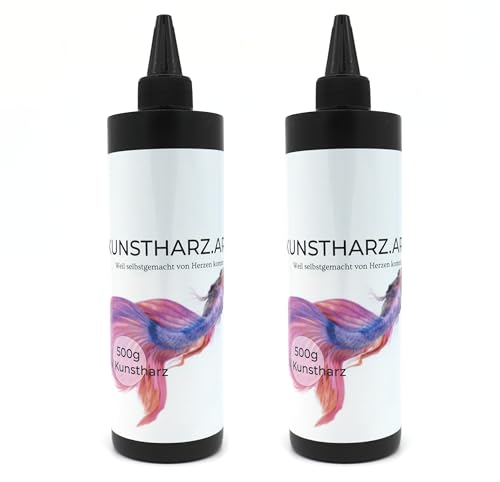 Kunstharz.Art UV Harz Resin - Glasklar, ohne Mischen und schnell härtend - Für DIY Schmuckherstellung und zum Kleben (1kg) von Kunstharz.Art