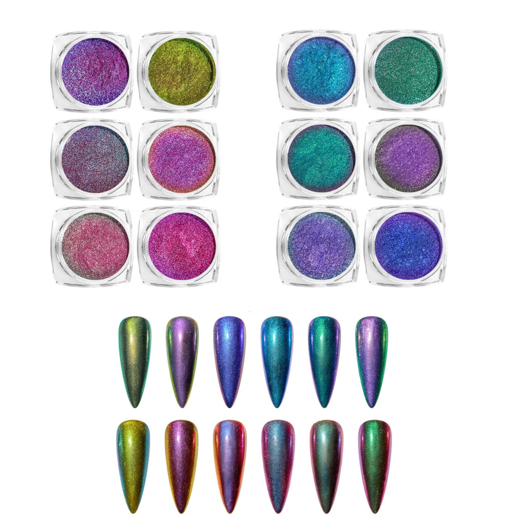 Chamäleon Glitzer Set/Farbe Für Nailart Und Epoxidharz Kunstharz Gießharz von KunstharzArt