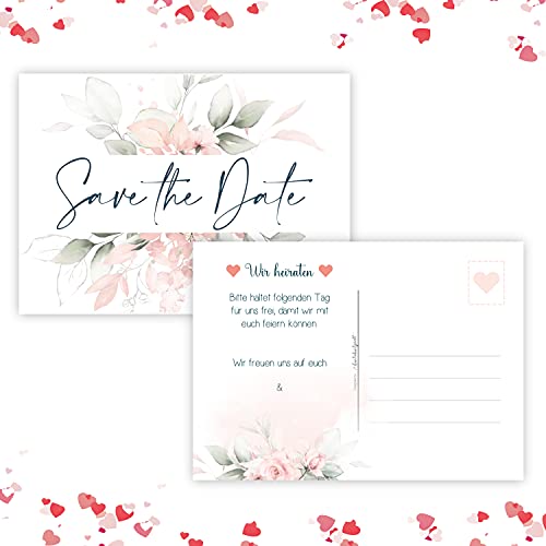 Kunterbuntspecht 25 Save the Date Karten Hochzeit Wedding Hochzeitsleinladungen Terminplanung Hochzeitsfeier Brautpaar Boho von Kunterbuntspecht