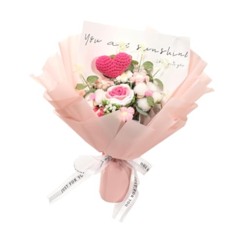 Kuntesetty Häkelblumen Strauß, künstliche Rosen für Dekoration zu besonderen Anlässen, Rosa Blüten Kuntesetty Häkelblumen Strauß, künstliche Rosen für Dekoration zu besonderen Anlässen, Rosa Blüten von Kuntesetty