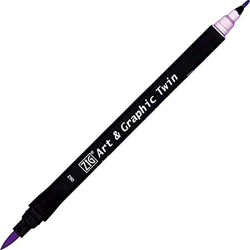 Kuretake ZIG Art and Graphic Twin Tip Brush Marker Pen 062 Lavender von Kuretake