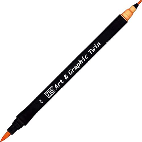 Kuretake ZIG Art and Graphic Twin Tip Bürste Marker 434 Apricot von Kuretake