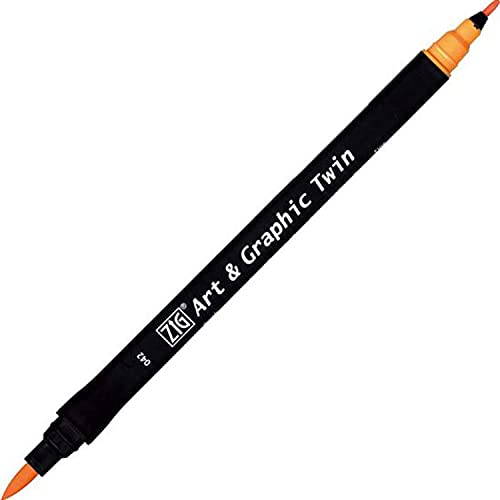 Kuretake ZIG Art and Graphic Twin Tip-Marker 042, Gelb von Kuretake