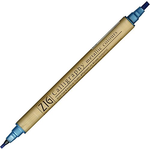 Kuretake ZIG Memory System Twin Marker, Writer Metallic Farben, Blau (ms-8400–125) von Kuretake