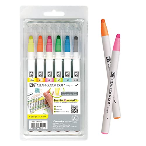 Kuretake Zig Clean Color Dot Marker, einzeln (Highlight-Farben) von Kuretake