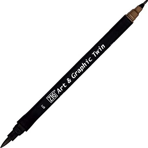 Kuretake Zig Kunst und Graphic Twin Tip Bürste Marker Stift 071 hell braun von Kuretake