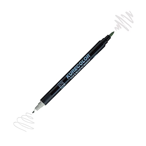 Zig Kurecolor CNKC-2200/801 Manga Cartoonist Fine & Brush Dual Tip Marker Hellgrau von Kuretake