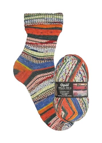 Opal Sockenwolle Hundertwasser | Sockengarn 4-fädig | Strumpfwolle zum Stricken und Häkeln | 100g, 420m (1435) von Kurtenbach