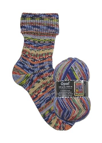 Opal Sockenwolle Hundertwasser | Sockengarn 4-fädig | Strumpfwolle zum Stricken und Häkeln | 100g, 420m (3204) von Kurtenbach