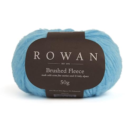 Rowan Brushed Fleece, flauschige Wolle blau aus extrafeiner Merinowolle und Baby Alpaka, 50g | 65% Wolle, 30% Alpaka, 5% Polyamid (283 ross) von Kurtenbach