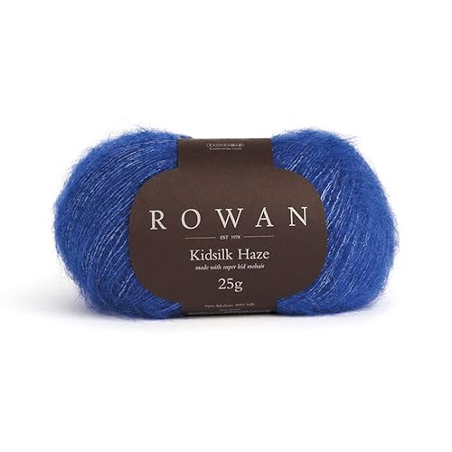 Rowan Kidsilk Haze, Lacegarn blau, Seide Superkid Mohair, feine Wolle zum stricken und häkeln | 70% Mohair 30% Seide (706 blue poppy) von Kurtenbach