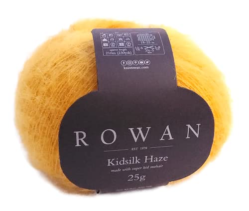 Rowan Kidsilk Haze, Lacegarn gelb, Seide Superkid Mohair, feine Wolle zum stricken und häkeln | 70% Mohair 30% Seide (696 mineral) von Kurtenbach