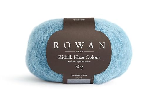 Rowan Kidsilk Haze Colour, Lacegarn Farbverlauf blau, Seide Superkid Mohair, feine Wolle zum stricken und häkeln, 50g | 70% Mohair 30% Seide (01 ocean) von Kurtenbach