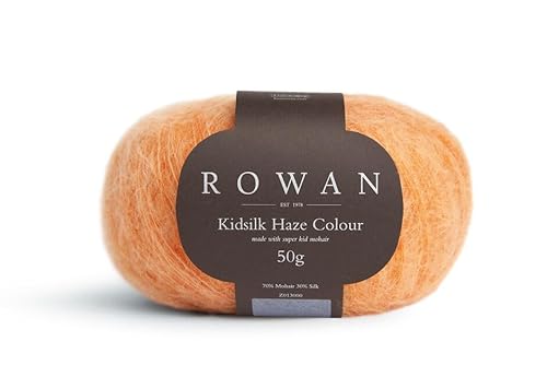 Rowan Kidsilk Haze Colour, Lacegarn Farbverlauf orange gelb, Seide Superkid Mohair, feine Wolle zum stricken und häkeln, 50g | 70% Mohair 30% Seide (08 sunset) von Kurtenbach