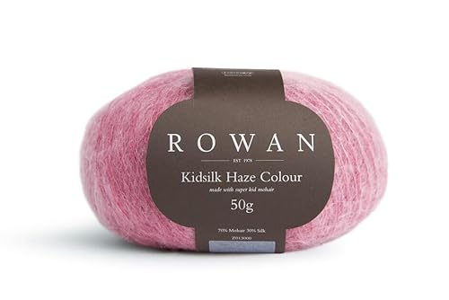 Rowan Kidsilk Haze Colour, Lacegarn Farbverlauf rosa, Seide Superkid Mohair, feine Wolle zum stricken und häkeln, 50g | 70% Mohair 30% Seide (06 rose) von Kurtenbach