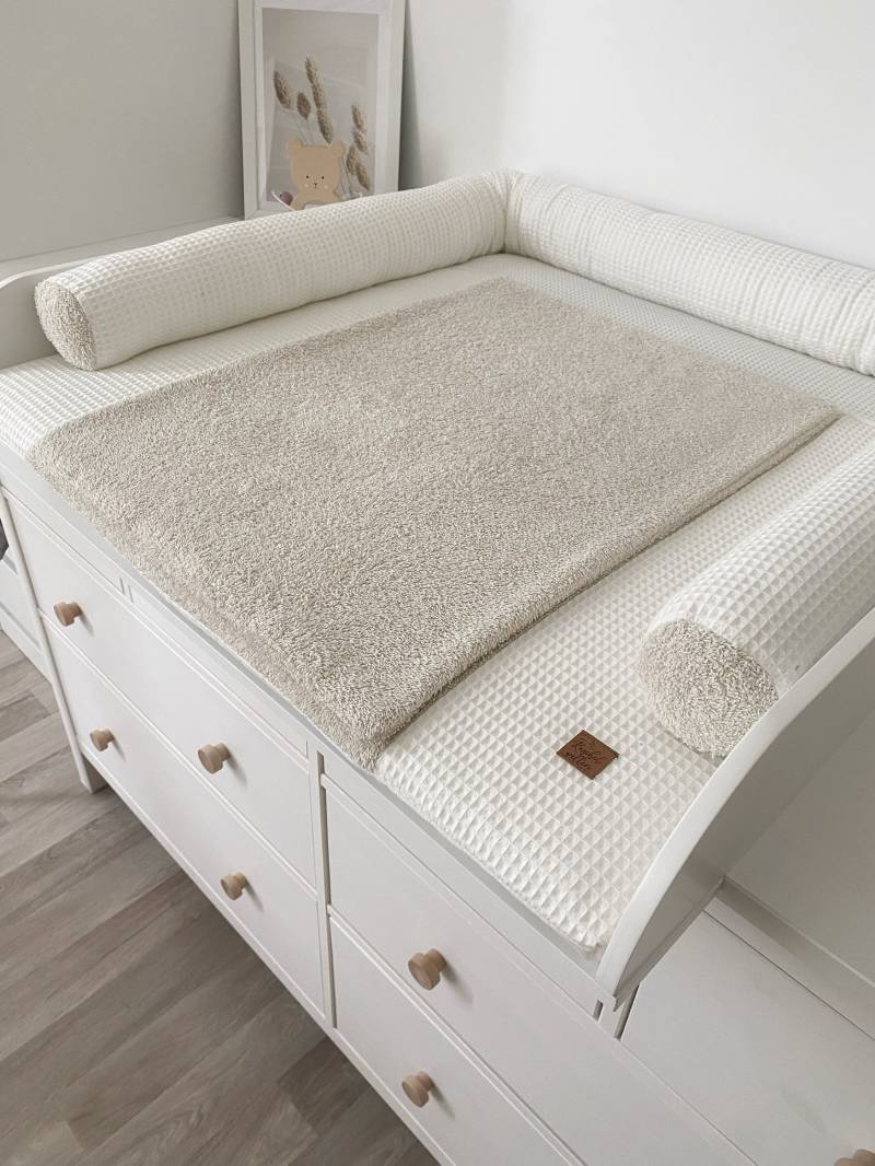 Wickelauflage Mit Wasserdichter Matratze Und Abnehmbaren Bezug Creme/Hellbeige von Kuschelwelten