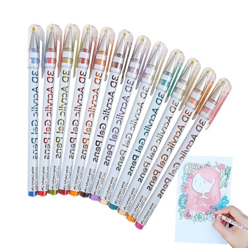 Kustimantu Acrylgelstifte 3D – Set mit Acrylfarbenmarkern für Felsen | Marker auf Wasserbasis zum Zeichnen und Ausmalen auf Holz, Stein, Leinwand, Stoff, Scrapbooking, Karten und Kustimantu Acrylgelstifte 3D – Set mit Acrylfarbenmarkern für Felsen | Marker auf Wasserbasis zum Zeichnen und Ausmalen auf Holz, Stein, Leinwand, Stoff, Scrapbooking, Karten und von Kustimantu