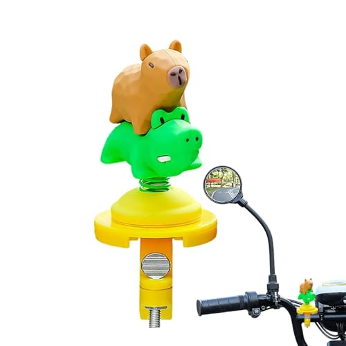 Kustimantu Fahrrad -Lenkerdekoration, Motorrad -Lenker -Ornament | Swing Capybara -Figur für Motorrad | Süße Capybara Puppenschwingendekoration für Motorradladungen von Kustimantu