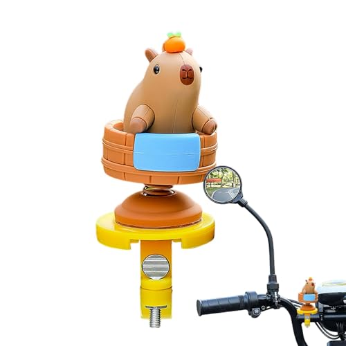 Kustimantu Motorrad -Lenkerdekorationen, Fahrrad -Lenkerdekoration - Swing Capybara -Figur für Motorrad | Süße Capybara Puppenschwingendekoration für Motorradladungen von Kustimantu