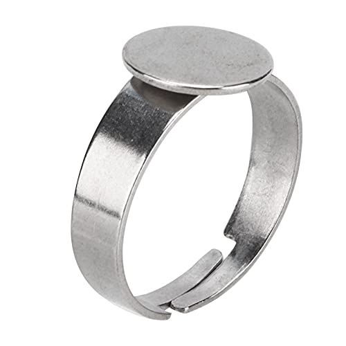 Kuuleyn 20 Stück Rohlinge Zum Selbermachen, Edelstahl, Flache Ringe, Basen, Ringbasis, Rohling, Schmuckzubehör Für Männer Und Frauen, Schmuck, Handwerk, Dekoration, Geschenk von Kuuleyn