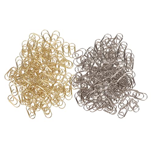 Kuuleyn 200 Stück Büroklammern, Mini-Büroklammern, coole Büroklammern, niedliche Planerklammern, Herz-Stil, Metall-Büroklammern von Kuuleyn