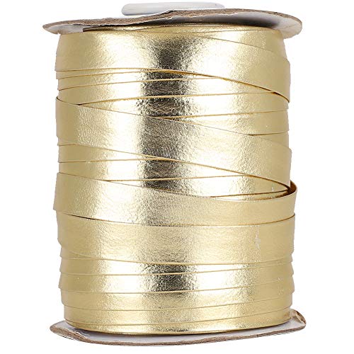 Kuuleyn Gold-Kringelband, glitzerndes Gold-PU-band, 50 Yards, Gold-Verpackungsgürtel für Kuchen, Backen, Hochzeit, Weihnachtsdekoration von Kuuleyn