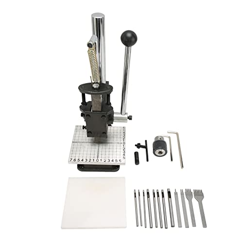 Kuuleyn Handpressmaschine, arbeitssparend, schwere Konstruktion aus Gusseisen, manuelle Pressstanzwerkzeugmaschine, Handpressstanzwerkzeug, Pressmaschine für Leder von Kuuleyn