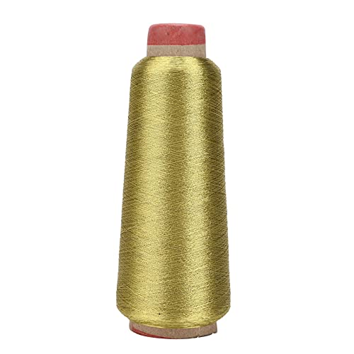 Kuuleyn Polyester-Nähgarn, strapazierfähiges Haushaltsgarn für DIY-Stickmaschinenprojekte, Handnähen, Bastelaufgaben, vielseitige Farben (Gold) von Kuuleyn