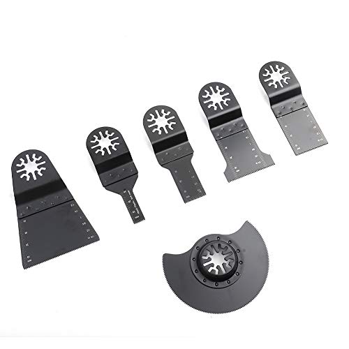 SäGebläTter, 6 pcs Einhell Multitool ZubehöR,SäGeblatt Multitool,Standard Oszillierende Multitools SäGebläTter Hartstahl Power Cutter Tools KreissäGebläTter FüR Heimwerker Ausschneiden von Kuuleyn