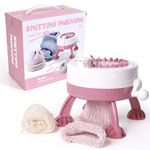 Strickmaschine, Strick-Rundwebmaschine, Smart Knitting Board Rotierende Doppelstrickmaschine, DIY Handstrick-Nähmaschine aus Kunststoff Kinder, die Spielzeugwerkzeugzubehör weben (22 Nadeln) von Kuuleyn