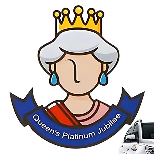 Kuxiptin Königin-Elizabeth-Aufkleber fürs Auto, Gedenketikett für Fenster, Patriotische Lastwagen, Flaschen, Laptops von Kuxiptin