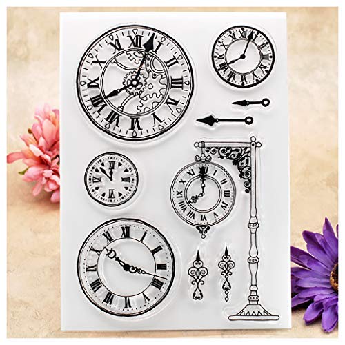 Kwan Crafts Uhr, klare Stempel zum Basteln von Karten, Dekoration und DIY Scrapbooking von Kwan Crafts