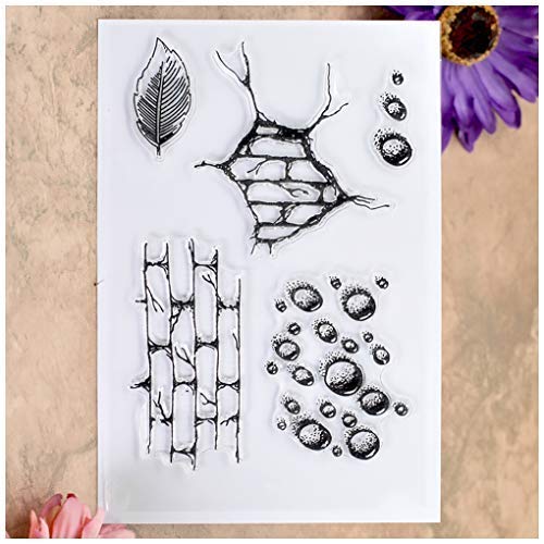 Kwan Crafts Wassertropfen Wandstempel transparent für Kartenherstellung, Dekoration und DIY Scrapbooking von Kwan Crafts