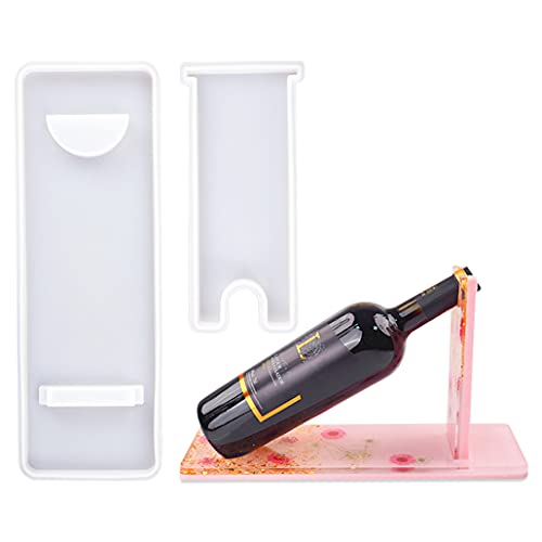 KyeeaDIY 2 Stück Silikonformen Epoxidharz Set, Kristall Epoxy Weingläser Gießharzformen Weinglashalter Silikon Epoxidharz Form Wine Rack Resin Molds für DIY Tischdekoration (2 Stück) von KyeeaDIY