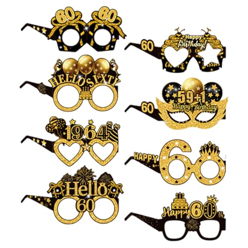 KyeeaDIY 24 Stück Partybrillen Set Kreative Weihnachten Brillen Party Partybrille Brille Papier Brillen Festival Thematische Brillen Farbe Party Brille für Party Geburtstag Deko (60) von KyeeaDIY