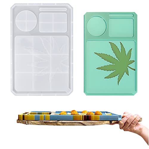 KyeeaDIY Große Tray Silikonform Gießform Epoxidharz Formen, Aufbewahrungsform Silikonform Harz Snackbox Tablett Runden Resin Mold für DIY Teller Schmuckkästchen, kosmetik aufbewahrung (groß) von KyeeaDIY