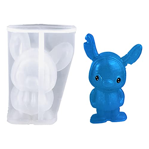 KyeeaDIY Kristal Silikonformen Epoxidharz, Außerirdische Gießform Silikon Formen 3D Cartoon Tierformen Silikon Set Groß Epoxid Form Resin Molds für DIY Kunstharz, Basteln (Alien Mould) von KyeeaDIY