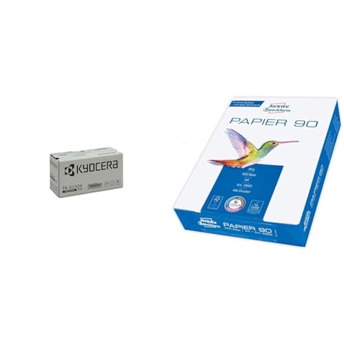 Kyocera TK-5230K Original Toner-Kartusche Schwarz 1T02R90NL0. Für ECOSYS M5521cdn, ECOSYS M5521cdw, ECOSYS P5021cdn, ECOSYS P5021cdw., XL & Avery Zweckform 2563 Drucker-/Kopierpapier von Kyocera