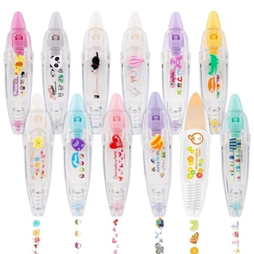 Kznifmk Dekorativer Kugelschreiber, Cartoon-Druck, Basteln, Ally-Pocket, Dekorationsstift für Tagebuch, Scrapbooking, niedliche Tiere, C-12 Stück Kznifmk Dekorativer Kugelschreiber, Cartoon-Druck, Basteln, Ally-Pocket, Dekorationsstift für Tagebuch, Scrapbooking, niedliche Tiere, C-12 Stück von Kznifmk