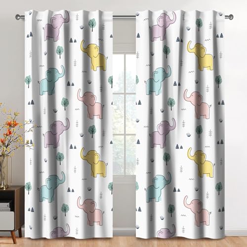 Kzzfqxb Kinder vorhänge 132x214cm 2 Paneele Elefantenbabys kleine Bäume Gräser Fensterdekoration für Kinder Mädchen Jungen Schlafzimmer Kinderzimmer Wohnzimmer Kzzfqxb Kinder vorhänge 132x214cm 2 Paneele Elefantenbabys kleine Bäume Gräser Fensterdekoration für Kinder Mädchen Jungen Schlafzimmer Kinderzimmer Wohnzimmer von Kzzfqxb