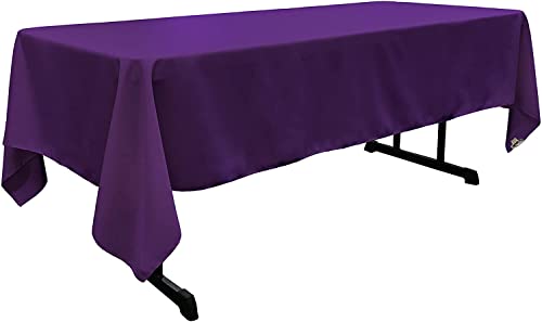 LA Linen Tischdecke, Polyester, Popeline, rechteckig, 152,4 x 365,8 cm, Violett von LA Linen