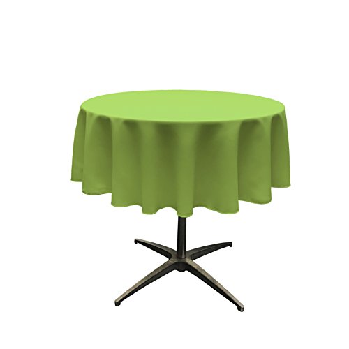 La Leinen Polyester Popeline Tischdecke rund, Polyester, Lime, 147,32 cm von LA Linen