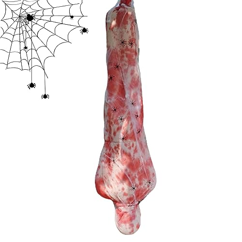 LAANCOO Cocoon Corpse Halloween Dekorationen Outdoor Hanging Corpse Requisis Scary Fake Leiche in Tasche Dead Opfer gruselige Spukhausdekoration von LAANCOO