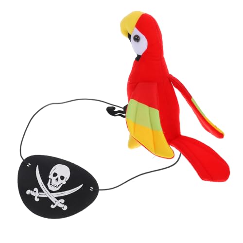 LABRIMP 1 Satz Piratenpapagei Kostümzubehör Plüschtier Papagei Schulter papagei Piratenvogel für die Schulter Piratenzubehör Piraten-Papagei- für Kinder simulierter Papagei von LABRIMP